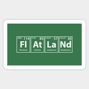 Flatland (Fl-At-La-Nd) Periodic Elements Spelling Sticker